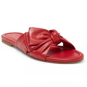 Kate Spade New York Marcella Red Bow Flat Sandals Size 6 NEW